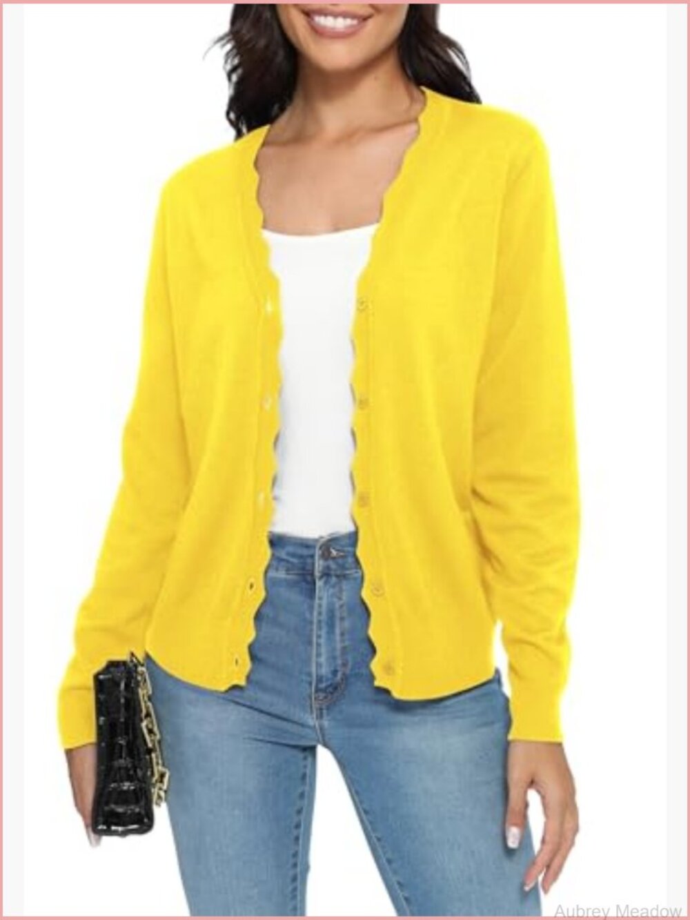 Long Sleeve Open Front Cardigan Lightweight V-Neck Button Down Knit - Picture 3 of 6